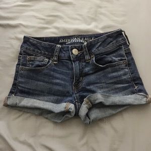 Dark Wash Shorts from American Eagle